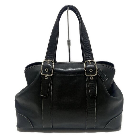 Auth COACH - 7582 Black Leather Tote Bag - Picture 1 of 9